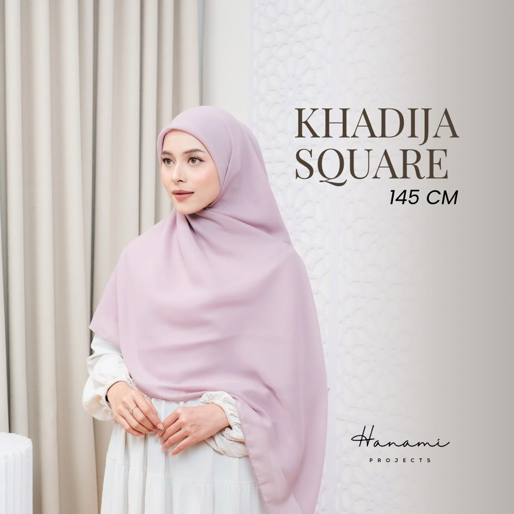 Khadija Square 145 Cm By Hanami Hijab Syari Jumbo Premium Segiempat