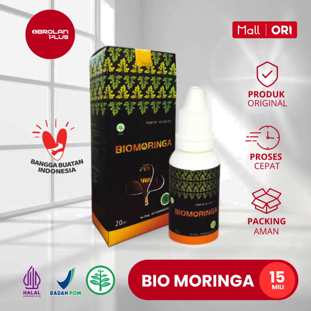 BIOMORINGA- Jamu Tetes Herbal Menjaga dan Memelihara Kesehatan Tubuh BPOM HALAL 100% ORIGINAL
