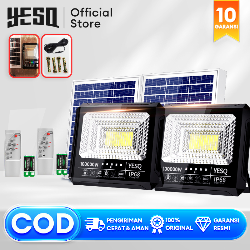Jual YESQ Lampu Tenaga surya LED Emergency 100000W Tahan Air IP68 ...
