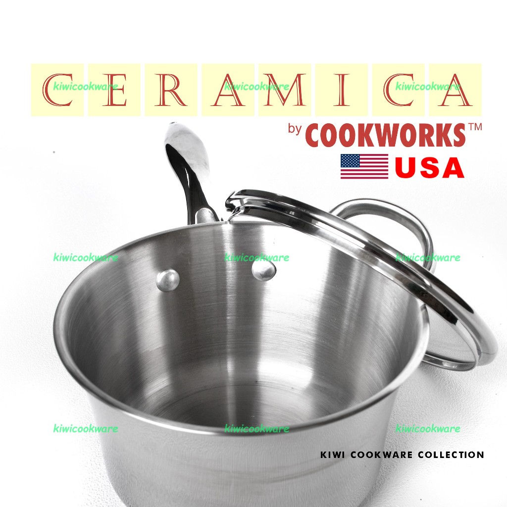 Sauce Pan 18cm 2,2 Liter Panci Susu Mpasi Stainless Steel Premium Ekspor Ceramic - foto 4