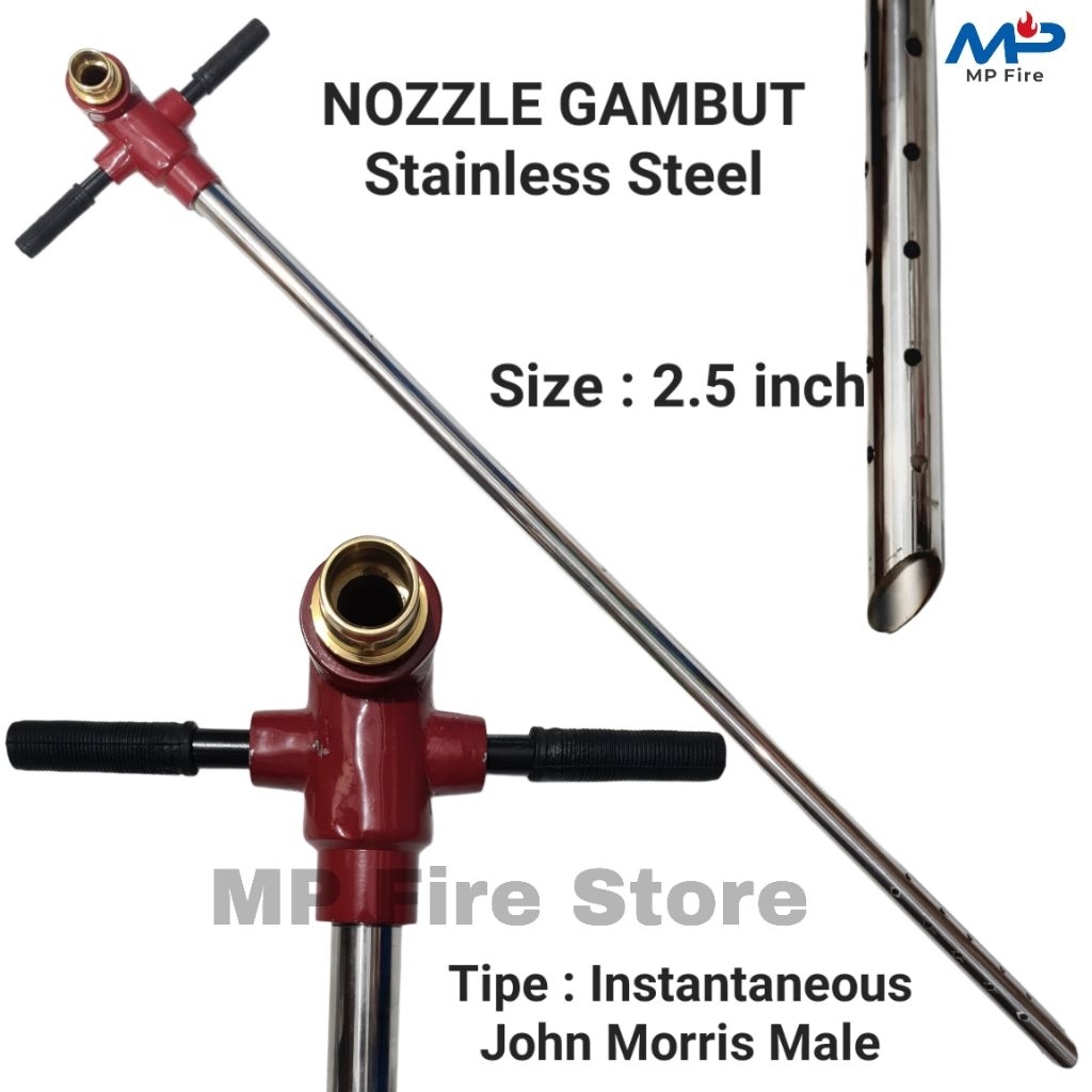 Jual NOZZLE SUNTIKAN GAMBUT STAINLESS STEEL 2.5