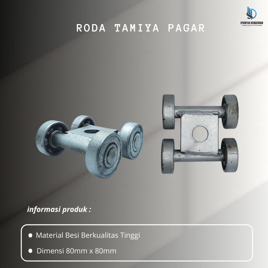 Jual (PREMIUM) Roda Tamiya Pagar Besi | Roda Pagar Geser Besi Cor ...