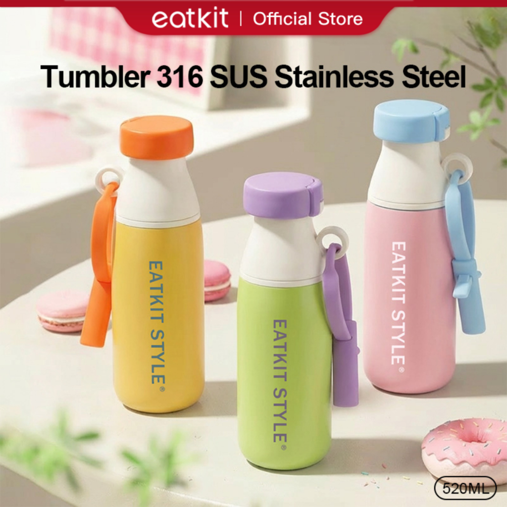 Jual Eatkit Tumbler Stainless Steel 520ml Termos Vakum Botol Minum Milk ...