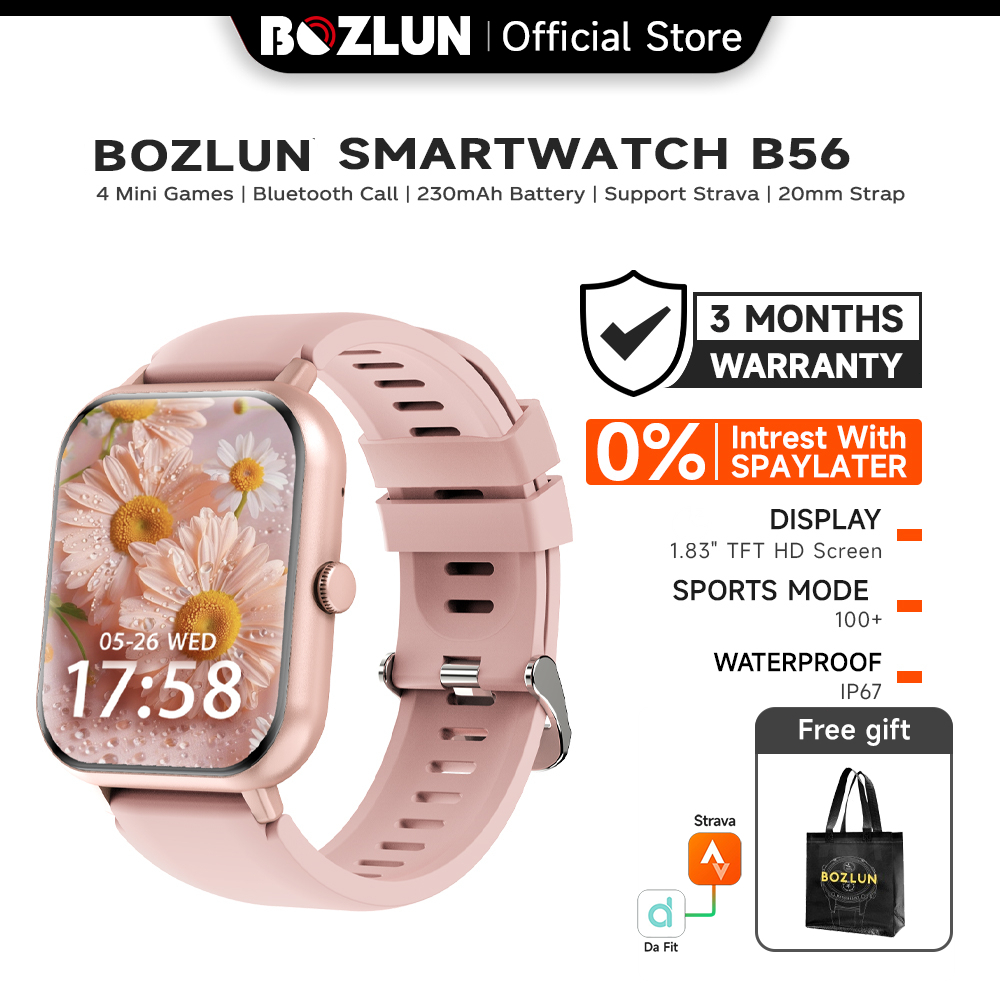 SKMEI B56 Jam Tangan  Smartwatch  Wanita Stylish Bisa Telepon Layar Besar 1.83 Smartwatch Bluetooth Tahan Air
