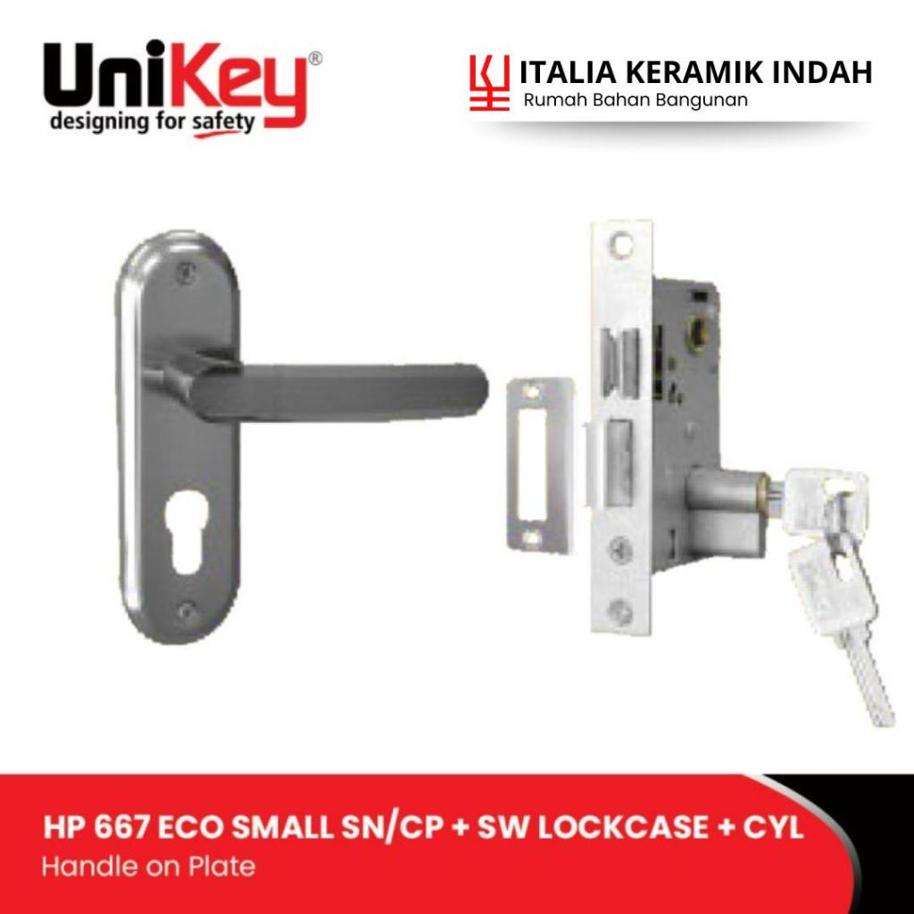 Jual Handle Pintu Set UniKey Handle Set Eco Small HP 667 ECO SMALL SN ...