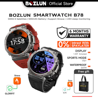 SKMEI X BOZLUN B78 Smartwatch GNSS 6Satelit Built-in GPS Tahan Air 5ATM Layar AMOLED 1.43 Inci 100+ Mode Olahraga Kompas & Barometer Panggilan Bluetooth
