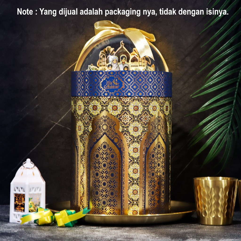 Jual SALE PACKAGING HAMPERS LEBARAN MEWAH ROYAL BLUE A KOTAK KUE PARCEL ...