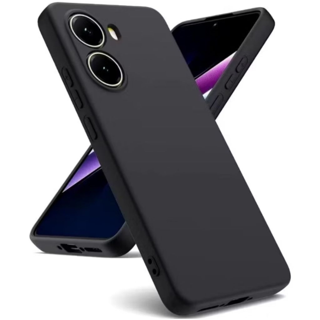 Jual Softcase Casing Poco C71 Silikon Macaron Pro Camera full Black ...