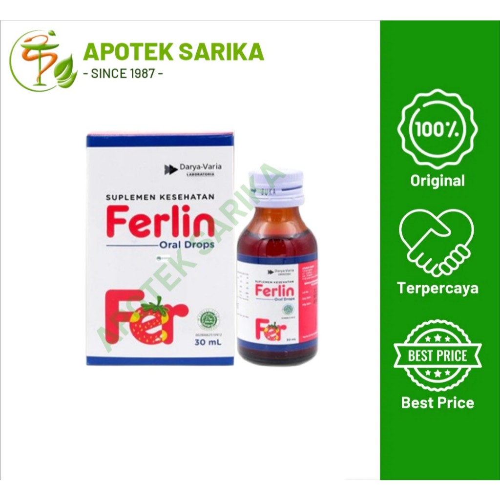 Jual Ferlin drop 30ml (multivitamin penambah darah bayi) | Shopee Indonesia