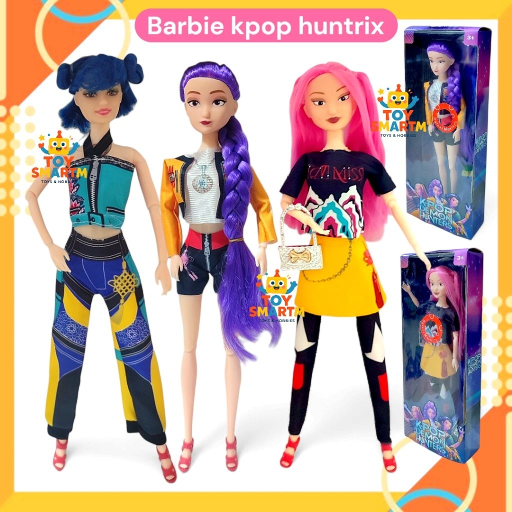 Jual Boneka Kpop Demon Huntrix Mainan Barbie Kpop Demon Hunters Rumi ...
