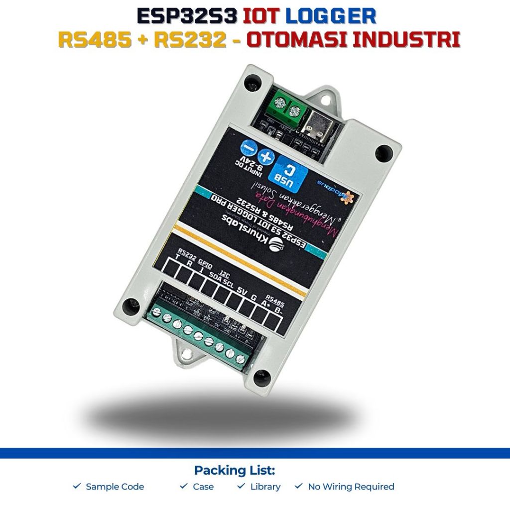 Jual ESP32 S3 IOT LOGGER RTC RS485 Modbus RS232 - Otomasi Industri ...