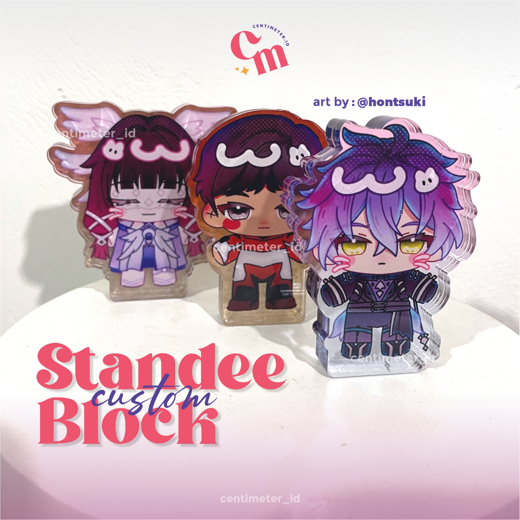 Jual Custom Acrylic Standee Block | Print UV Akrilik Blok - Centimeter ...