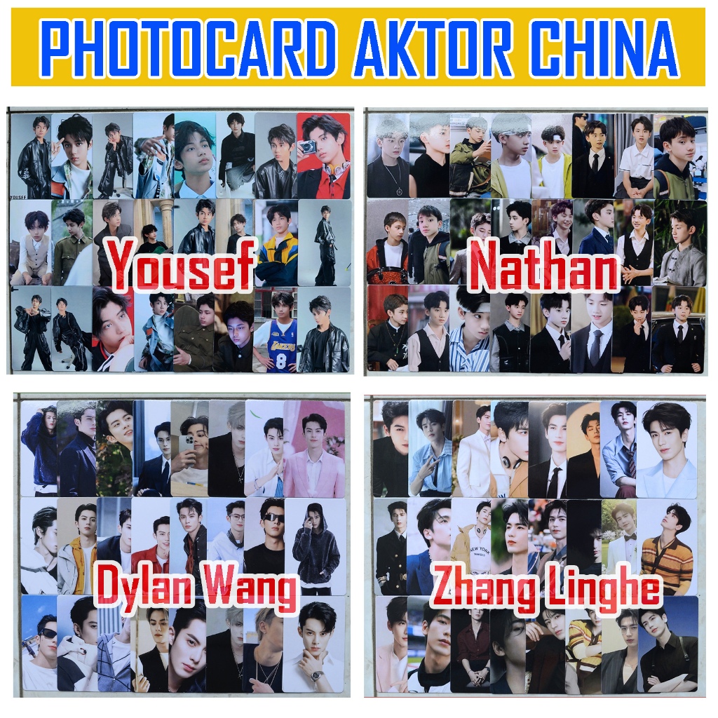 Jual Photocard Aktor China isi 25 Buatan Fans Idola Artis Dracin ...