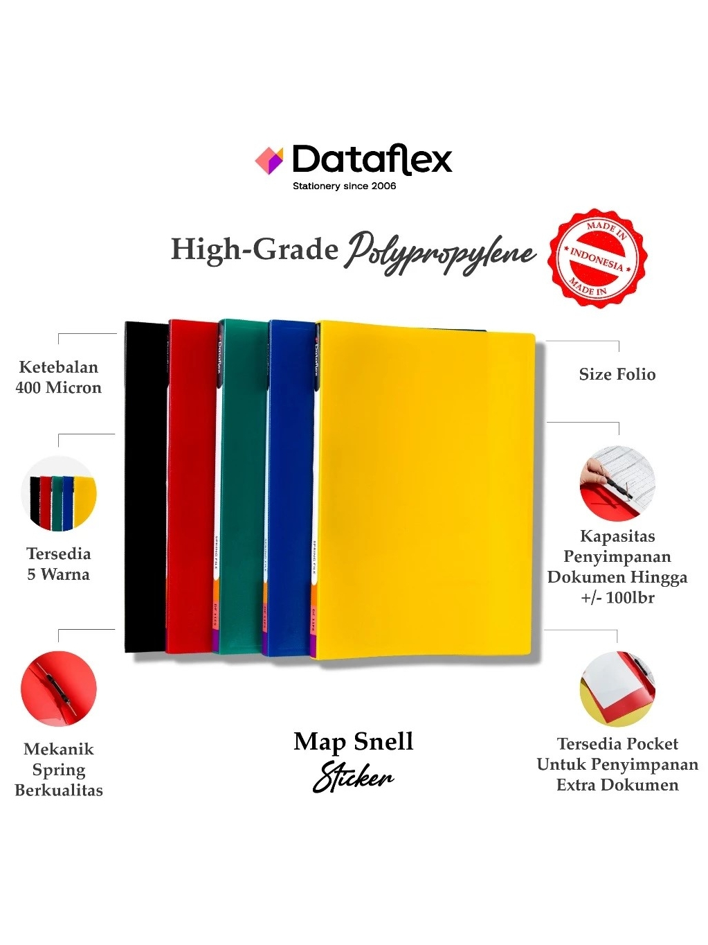 Jual [PCS] Map Plastik Spring File Folio Dataflex | Shopee Indonesia