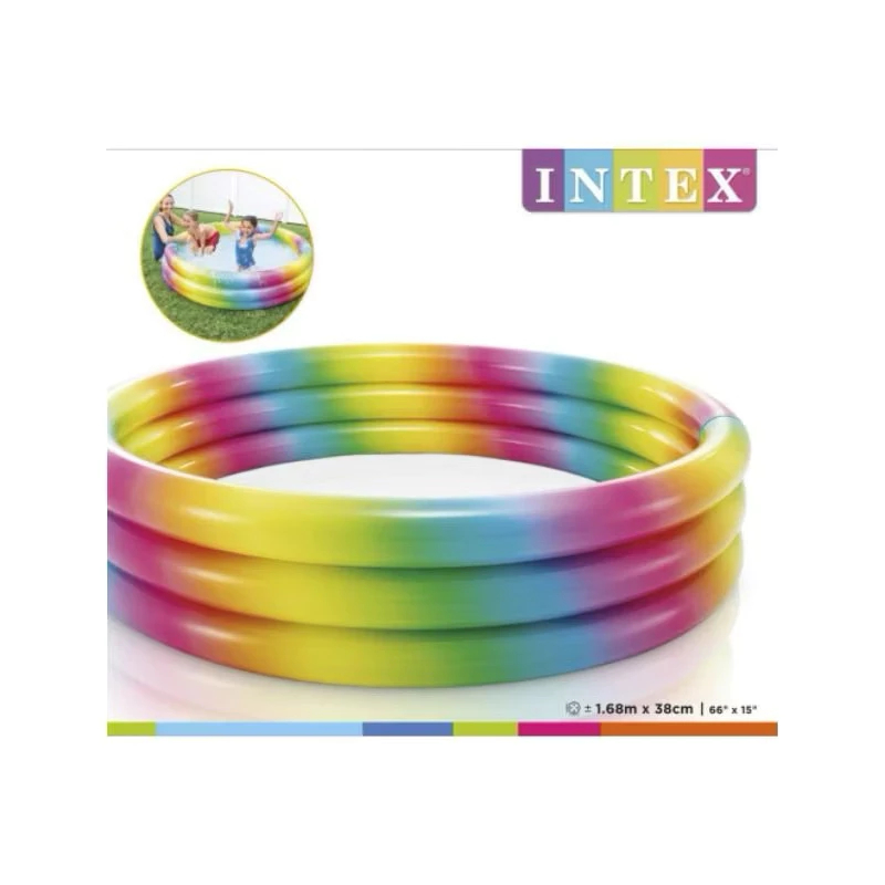 Jual INTEX 58449 RAINBOW OMBRE Pool 168cm KOLAM TIUP BAWAH POLOS ...