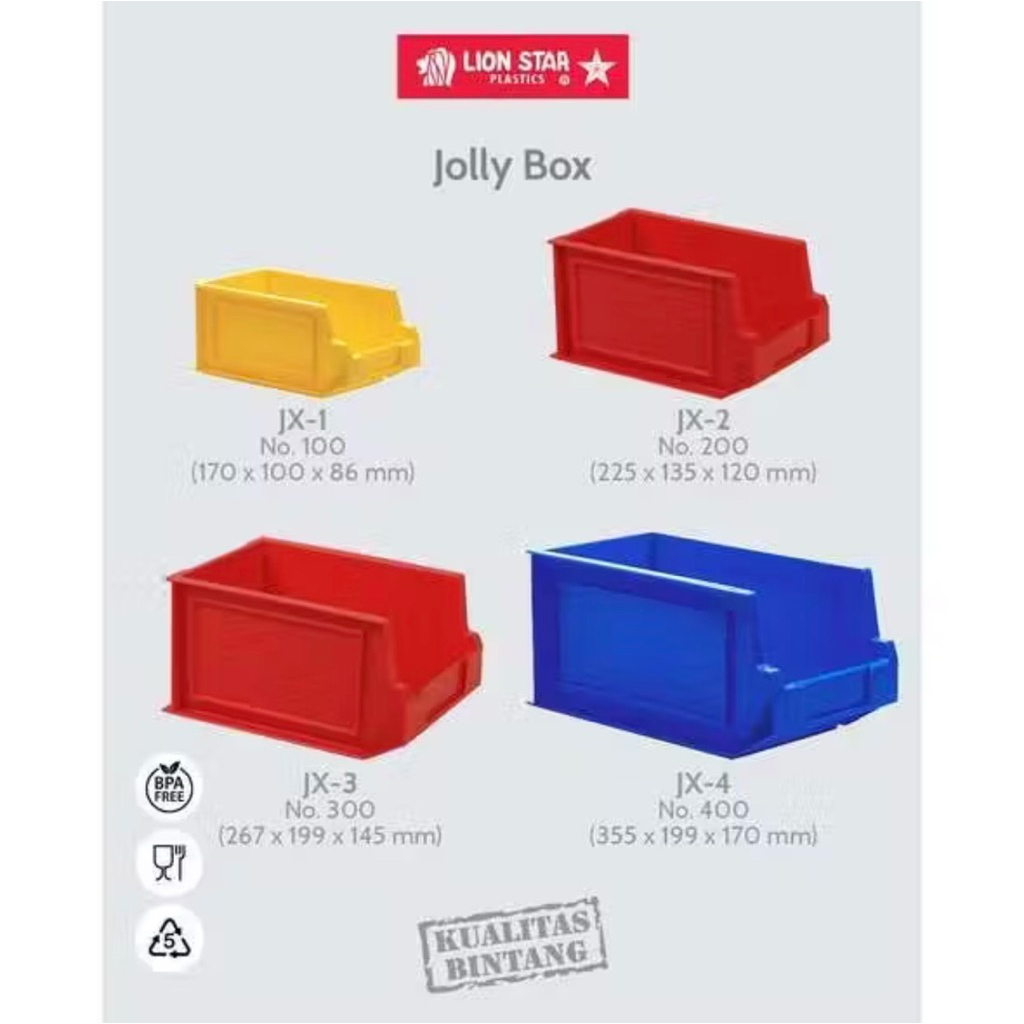 Jual TCM - Lion Star Kotak Penyimpanan Jolly Box - Desain Tumpuk, Mudah ...