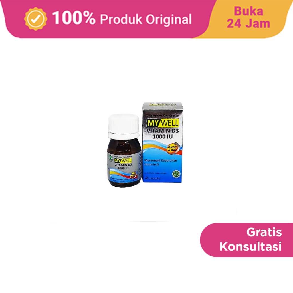 Mywell Vitamin D3 1000 IU 20 Tablet