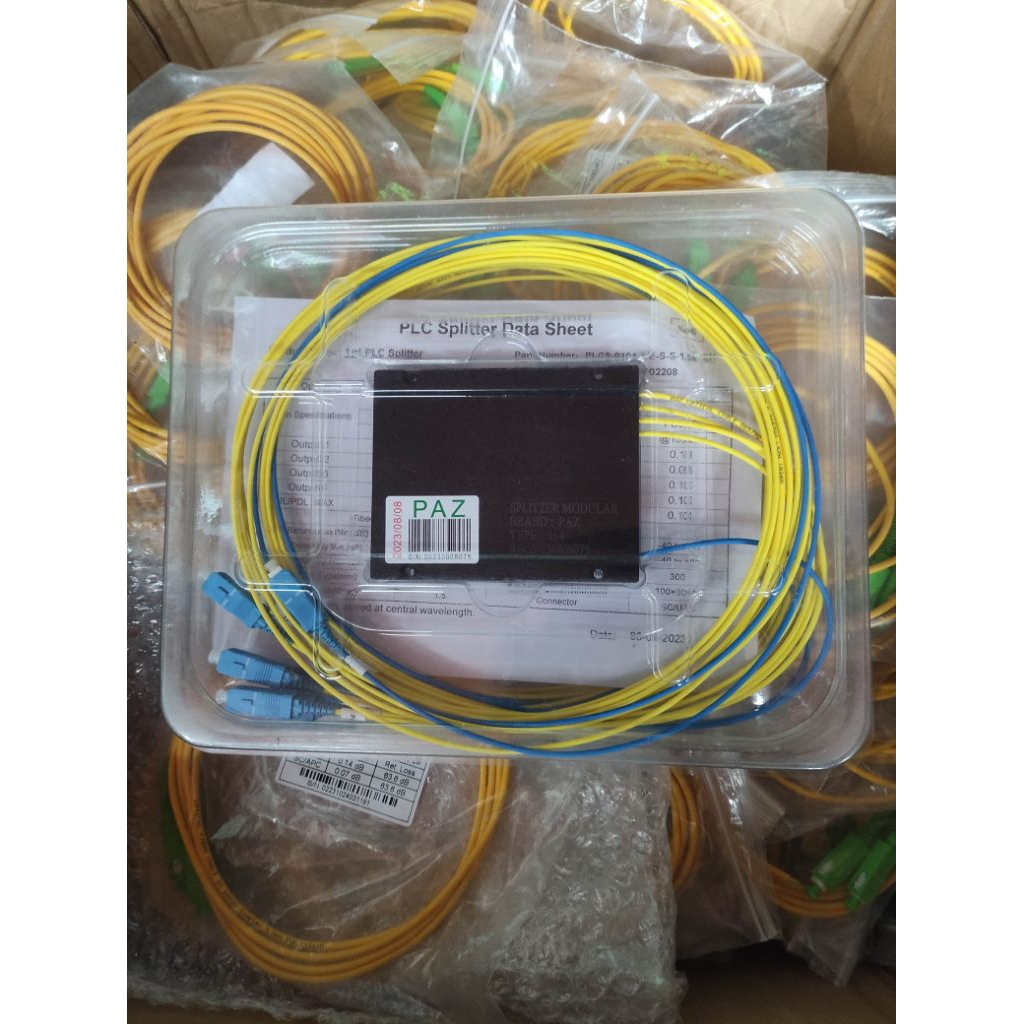 Jual PAZ Passive Splitter 1:4 1:8 Modular SC UPC APC Fiber Optik ...