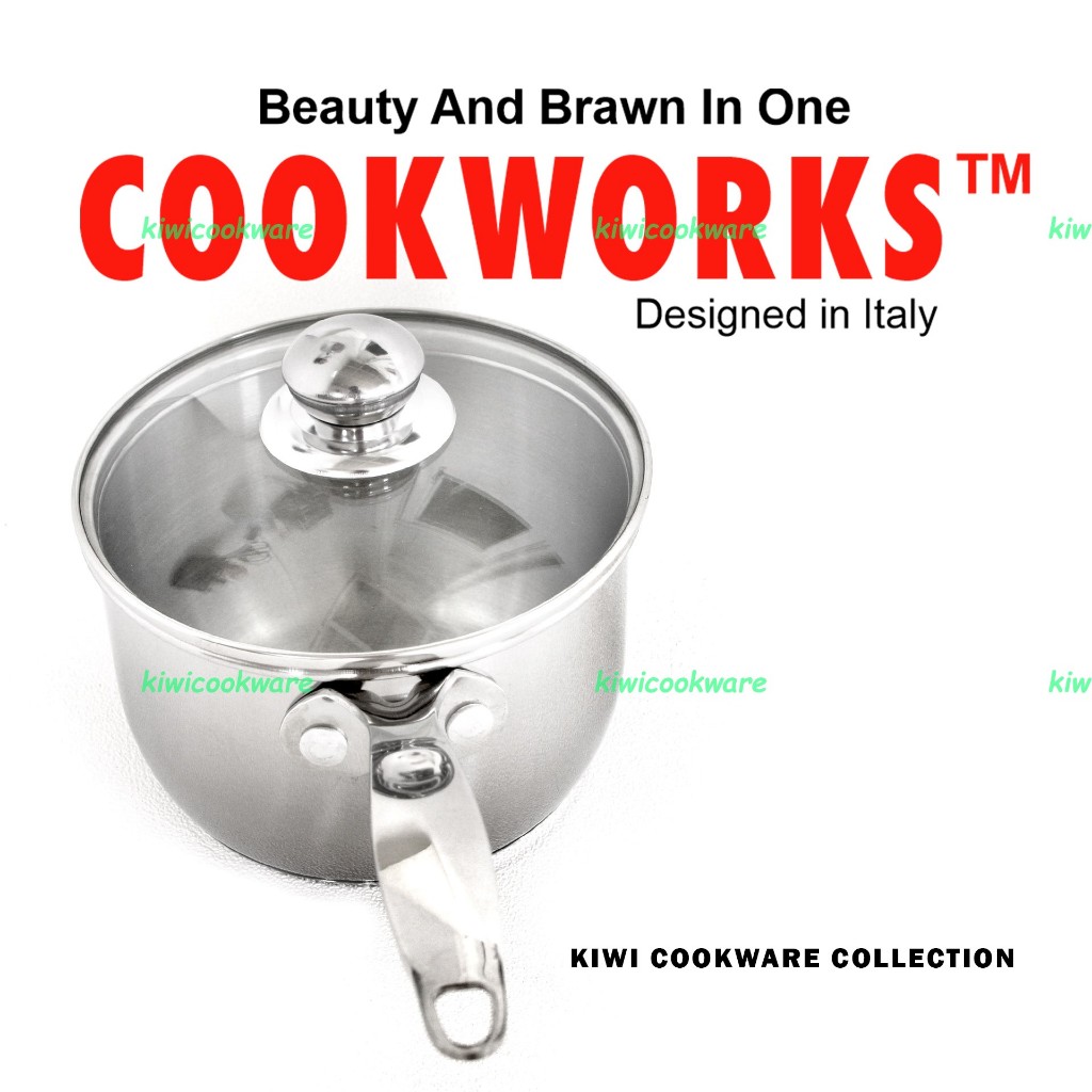 Sauce Pan 16cm Panci Susu Mpasi Stainless Steel Premium Ekspor Brand Cookworks T - foto 4