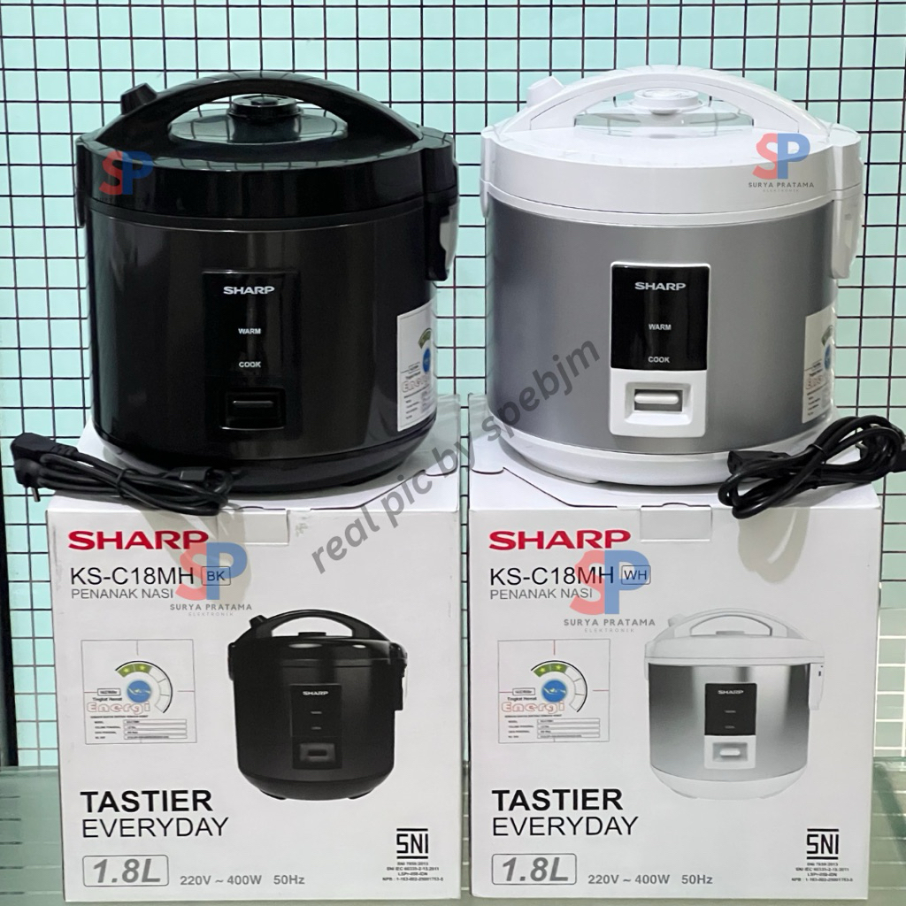 Jual Rice Cooker Sharp 1,8L KS-C18MH White Black Penanak Nasi Magic Com ...