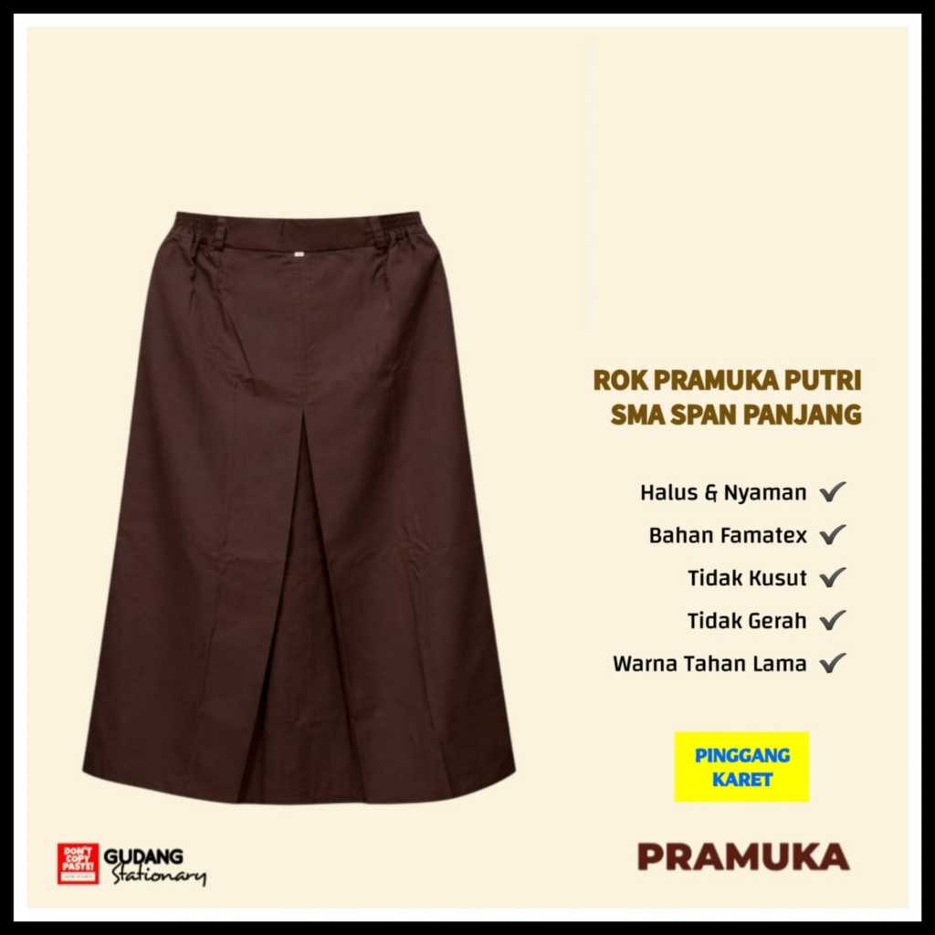 Jual Rok Pramuka Putri SMA Span Panjang | Seragam Pramuka | Shopee ...