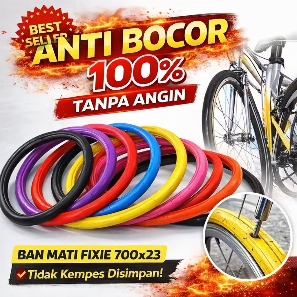 Jual Ban Mati Fixie 700x23 Anti Bocor 100% – Tanpa Angin, Tidak Kempes ...