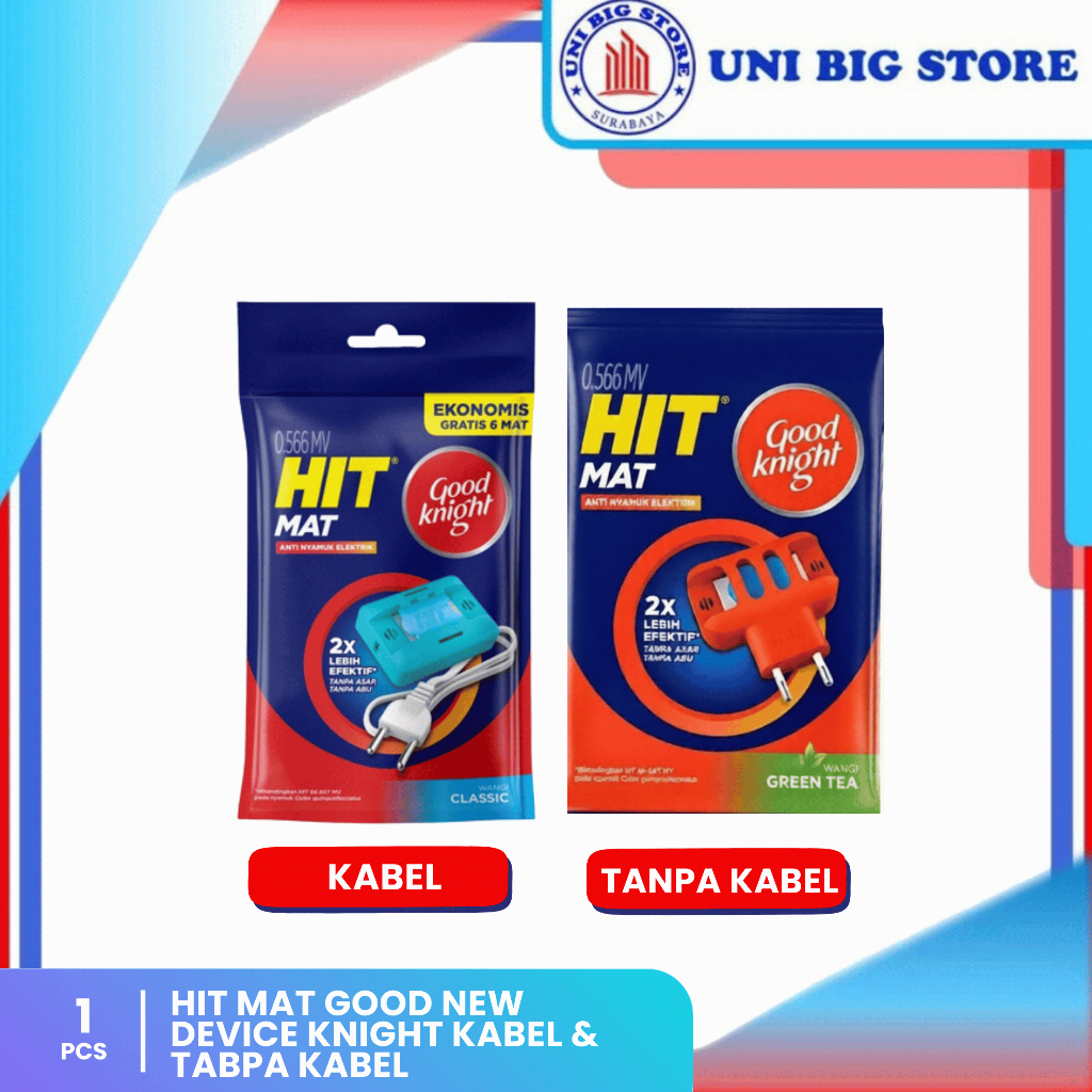 Jual HIT Good Knight Obat Nyamuk Alat Plus Reffil Free 6 Mat Obat ...