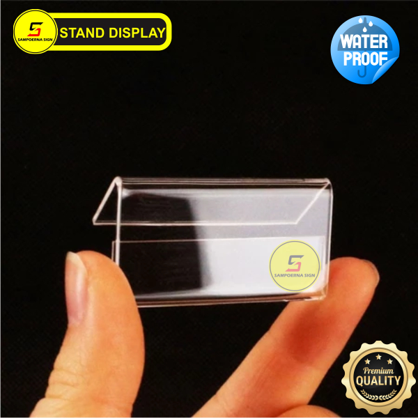 Jual PRICE TAG AKRILIK RAK STAND DISPLAY LABEL HARGA PRODUK UK 4 X 6 CM ...