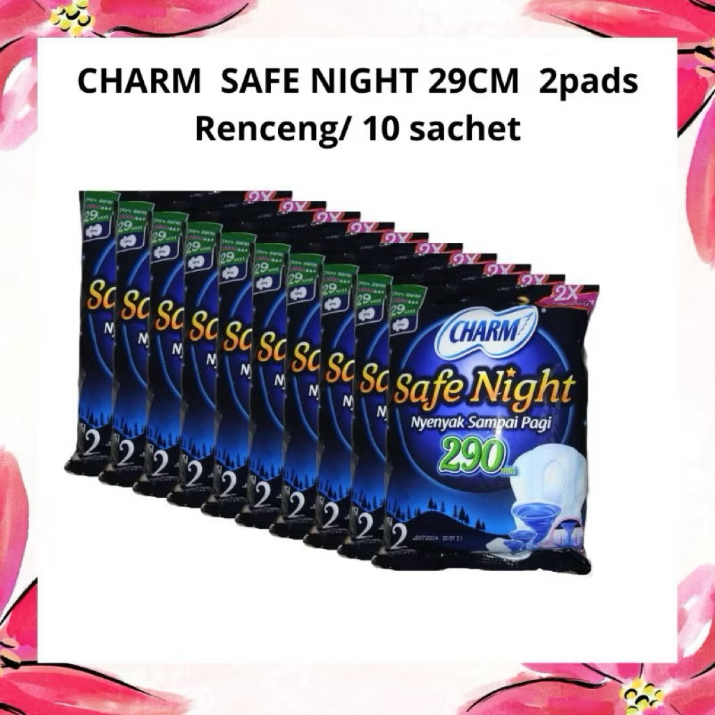 Jual Pembalut Charm Safe Night 29 [Max 6 Renceng] | Shopee Indonesia
