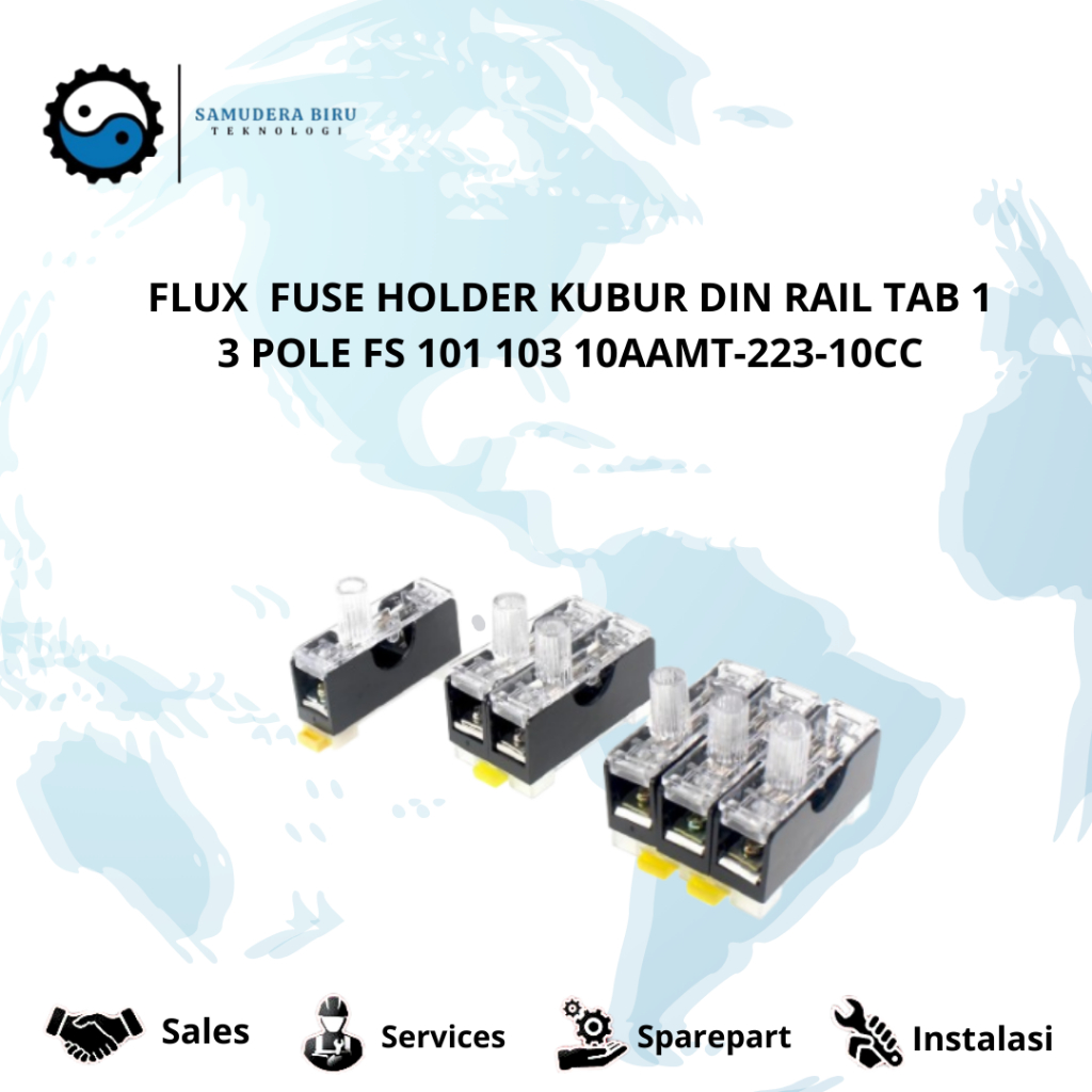 Jual FUSE HOLDER KUBUR DIN RAIL TAB 1 3 POLE FS 101 103 10A | Shopee ...