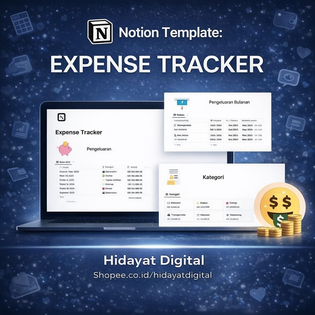 Jual ( LIFETIME ACCESS ) Notion Template : Expense Tracker untuk Kelola ...