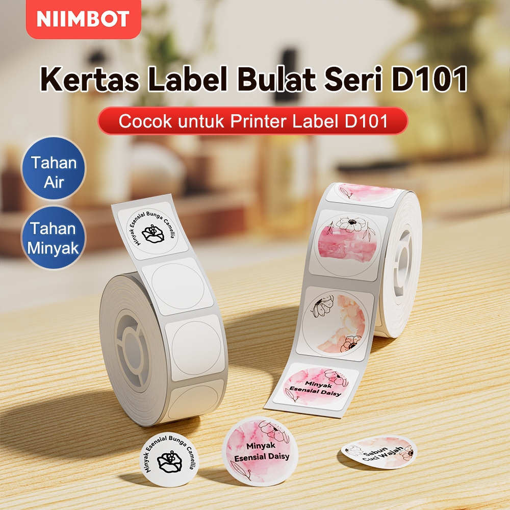Jual NIIIMBOT D101 Printer Label Termal Bulat Warna-warni Tahan Air ...
