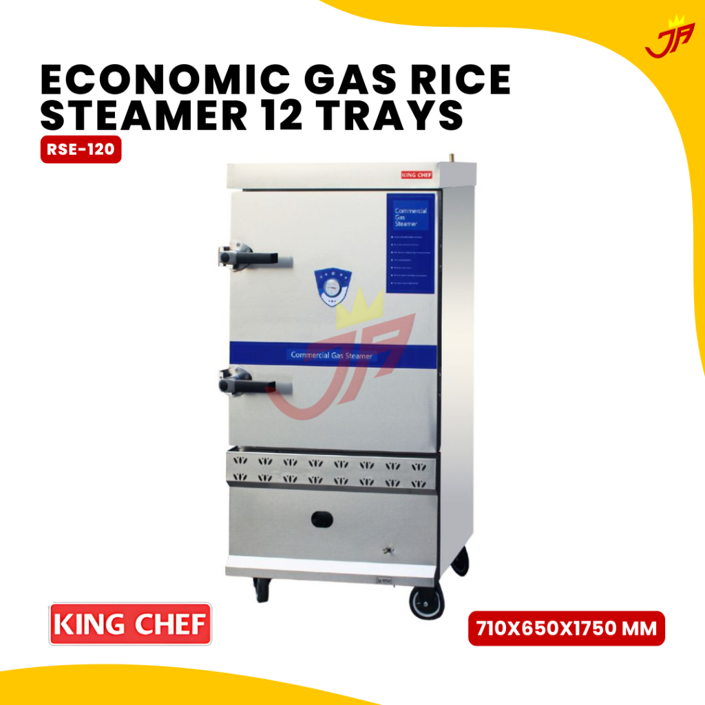 Jual KINGCHEF Gas Rice Steamer RSE-12 | Mesin Pengukus Nasi Gas 12 Tray ...
