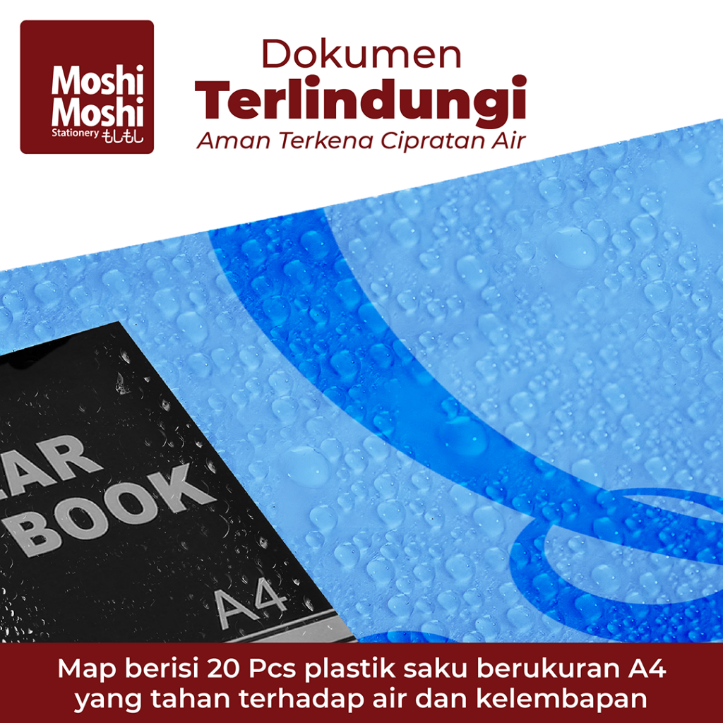 Jual Display Book Transparant Clear Holder A4 Isi 20 Pockets File Map ...