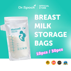 Dr.Spock 250ml/30Pcs Kantung Asi Plastik Asi Plastik Bpa Free Sekali Pakai Breastmilk Storage Bag