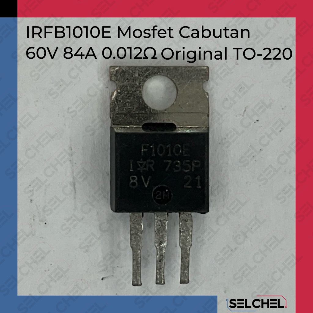 Jual MOSFET IRFB1010E 60V 84A RdsOn 0.012ohm TO-220 Cabutan Original ...