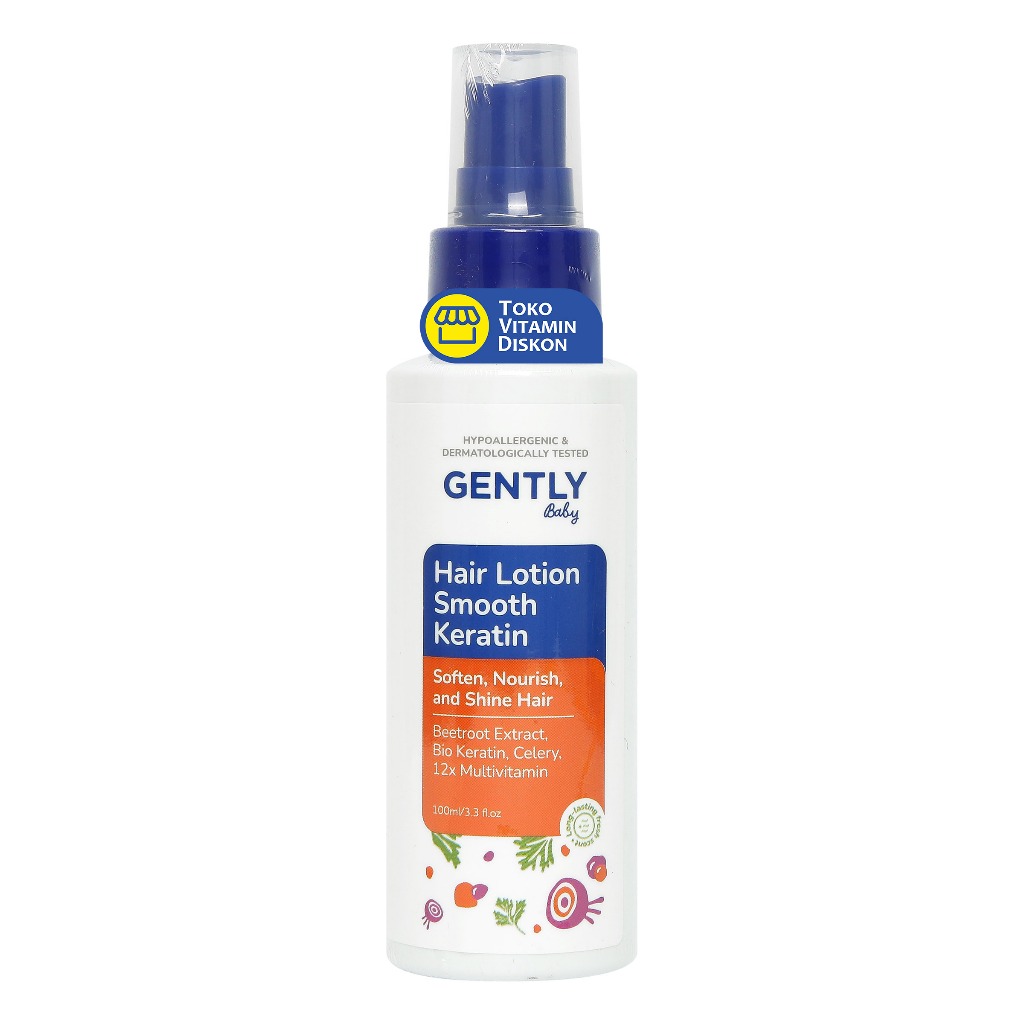 Jual GENTLY BABY HAIR LOTION SMOOTH KERATIN 100ML | LOTION RAMBUT ANAK ...