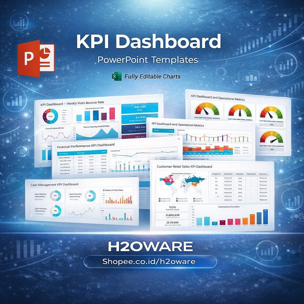 Jual Termurah KPI Dashboard Powerpoint Template Diagrams Dilengkapi ...