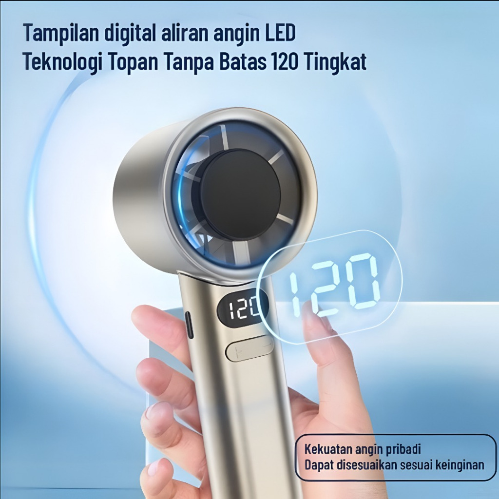 Jual BB7 - Kipas Angin Turbo Mini Portable USB Genggam M11 Layar LED ...