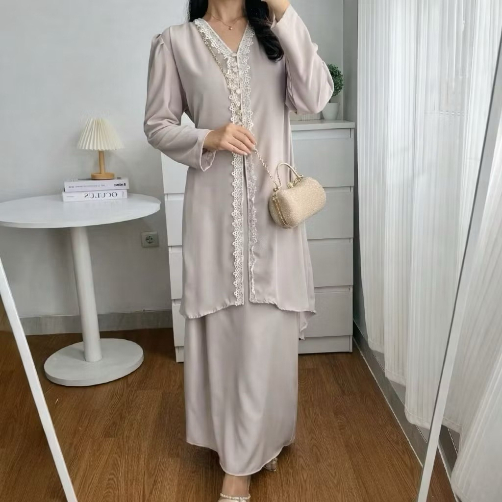 Jual Oneset Mazaya Baju Kurung Setelan Rok Melayu Muslim Wanita Cantik ...