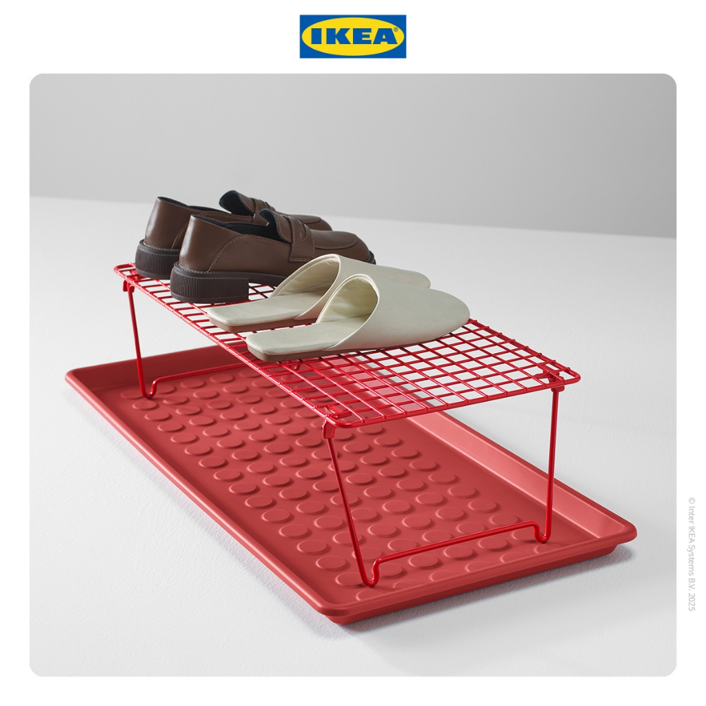 Jual IKEA BAGGMUCK Alas Rak Sepatu Dalam Luar Ruangan Merah 71x35cm ...
