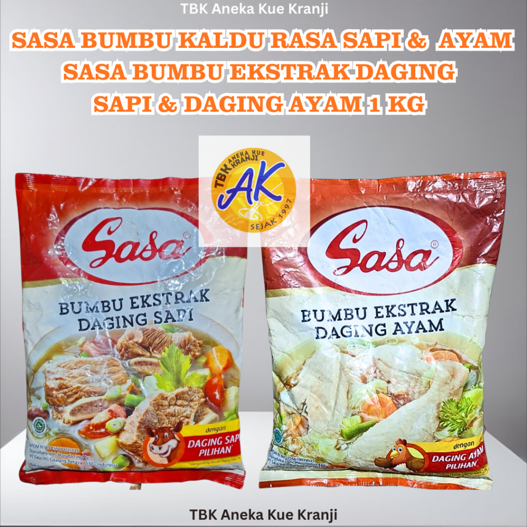 Jual SASA BUMBU KALDU TERSEDIA RASA SAPI DAN AYAM KEMASAN 1 KG | SASA ...