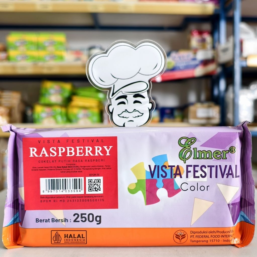 Jual Elmer Vista Festival Raspberry Compound Chocolate 250Gr / Coklat ...