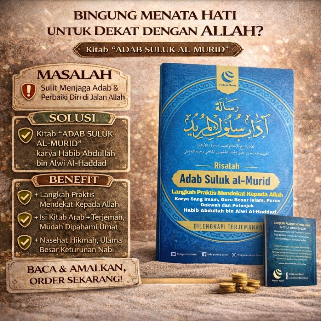 Jual kitab adab sulukil murid / kitab adab sulukil murid arab indonesia ...