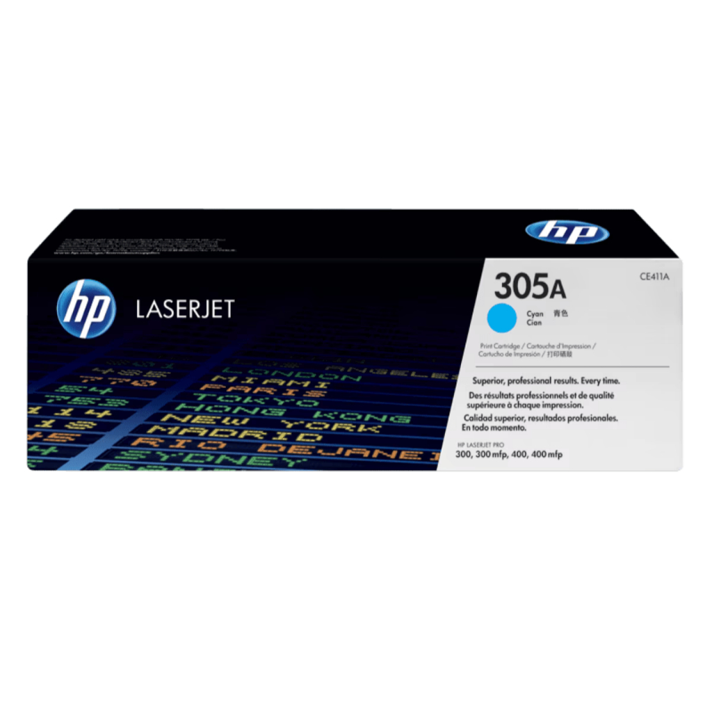 HP Toner 305A Black Cyan Magenta Yellow LaserJet Cartridge Original [CE410A CE411A CE412A CE413A] (3)