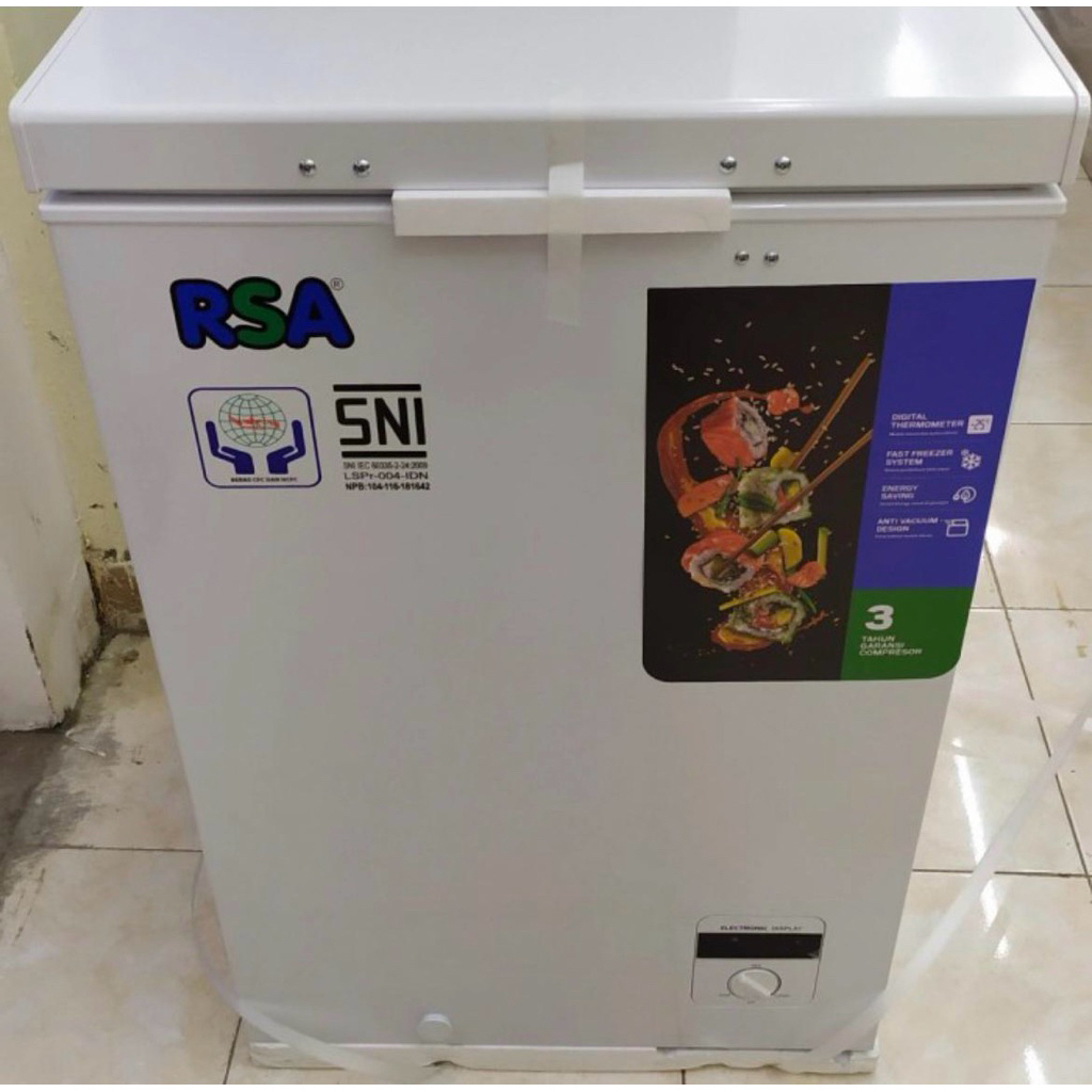 Jual RSA Chest Freezer CF-110 100 Liter dengan Thermometer Digital ...