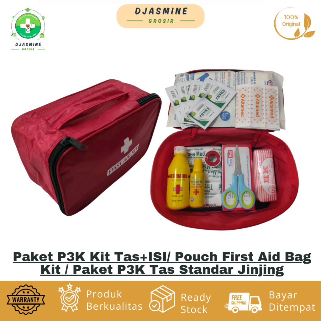 Jual Paket P3K Kit Tas+ISI/ Pouch First Aid Bag Kit / Paket P3K Tas ...