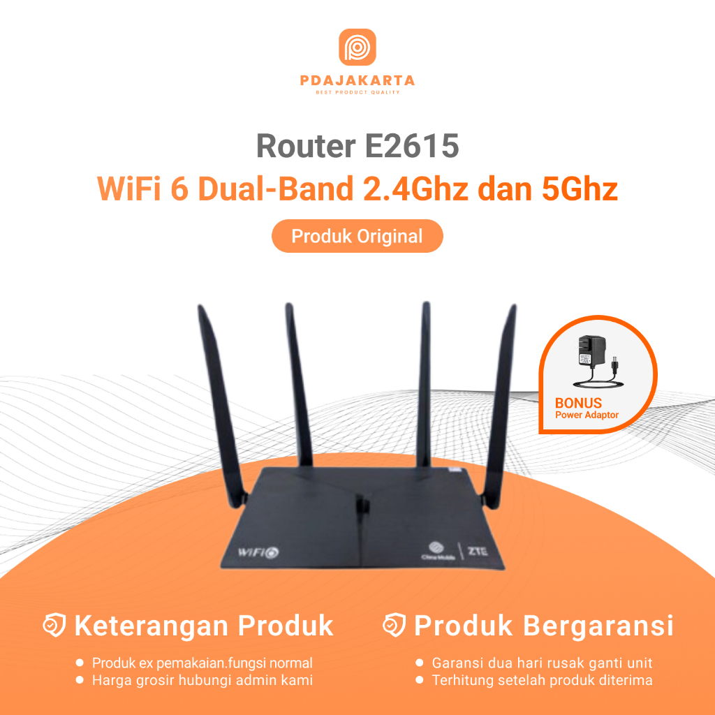 Jual Router ZTE ZXHN E2615 WiFi 6 Dual Band 2.4Ghz dan 5Ghz Wireless ...