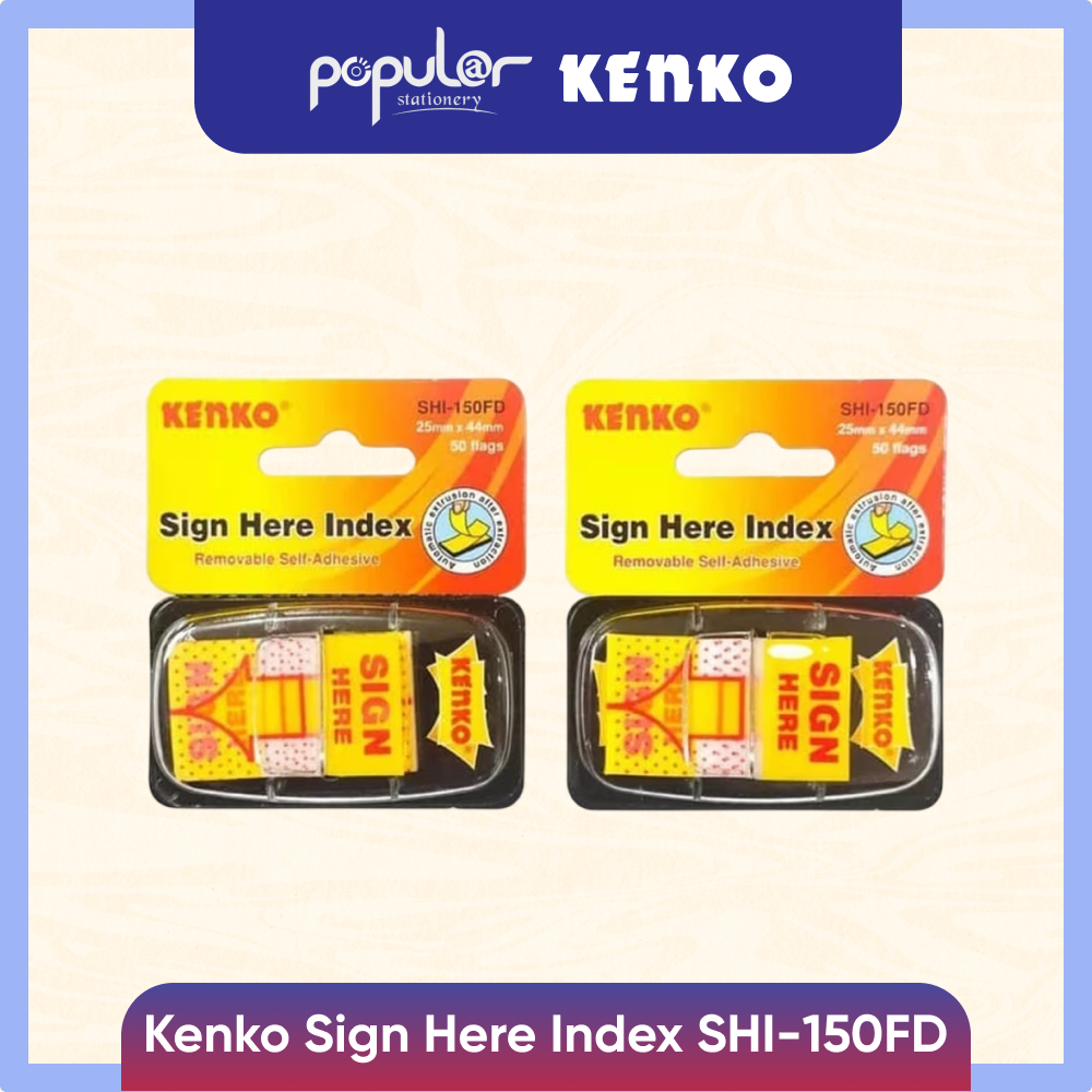 Jual Kenko Sign Here Index SHI-150FD 25MM x 44MM | Kenko Stick Note ...
