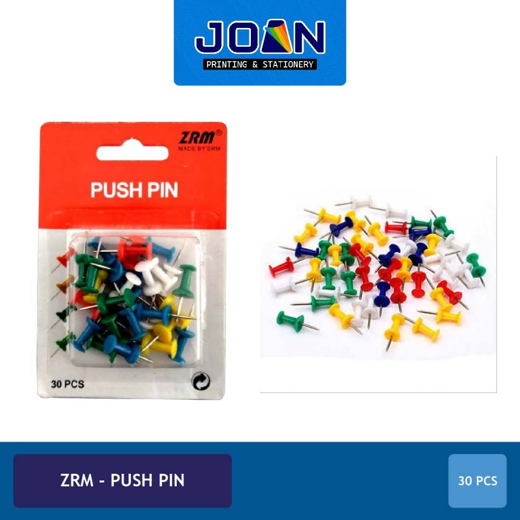 Jual Push Pin ZRM P-30 / Paku Sterofoam / Paku Tekan Warna - Isi 30 Pcs ...